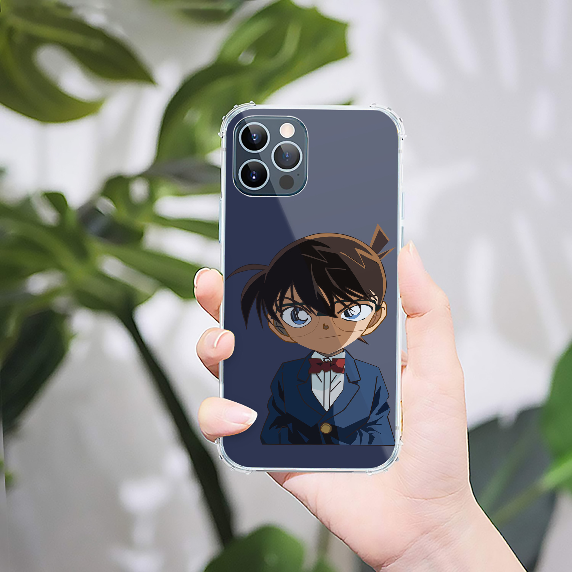 （画像用） 名探偵コナン 江戸川 コナン Detective Conan Conan Edogawa 【iPhone 12シリーズ対応】透明スマホケース（クリアソフトケース）